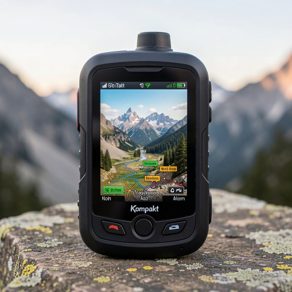 Kompakt GPS navigasyon cihazı trekking rotası için