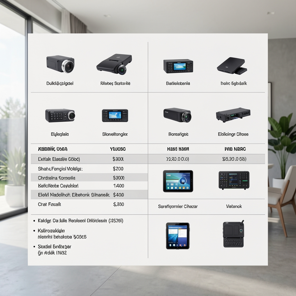 Detaylı teknik karşılaştırma tablosu outdoor elektronik cihazlar için