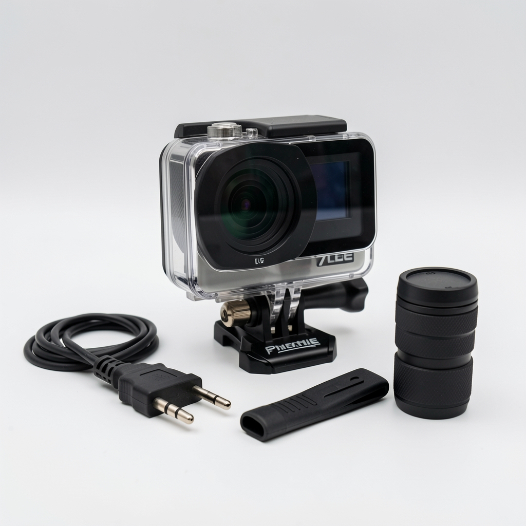 Akaso Brave 7 LE aksiyon kamerası geniş açı lens ve aksesuar seti