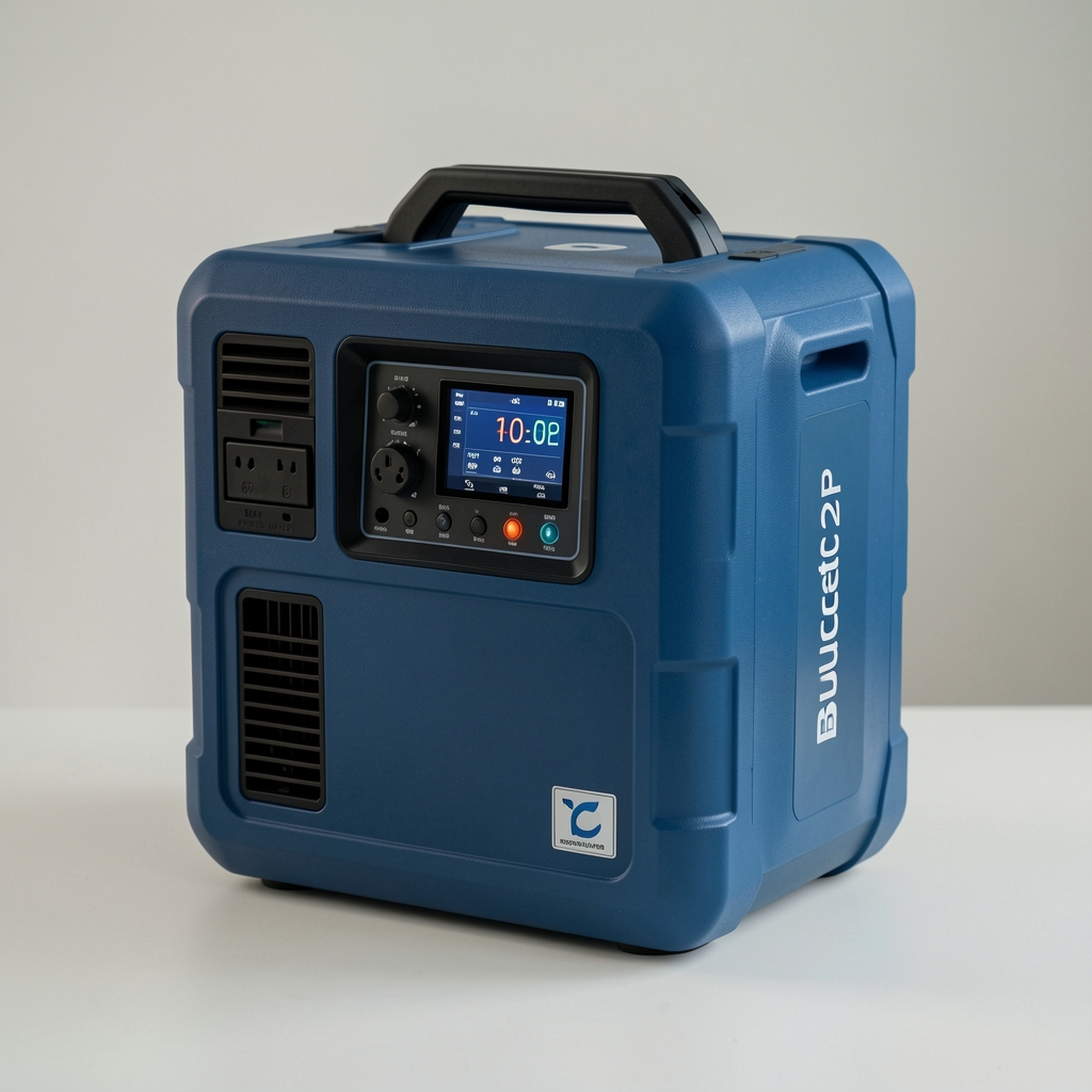 Bluetti AC200P taşınabilir güç istasyonu analog gösterge ve çoklu port