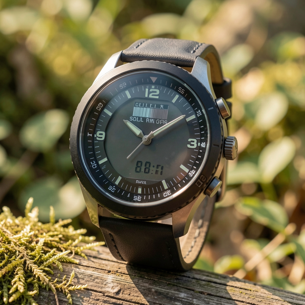 Garmin Fenix 8 Solar 47mm outdoor GPS saati titanyum kasa ve solar panel yüzeyi