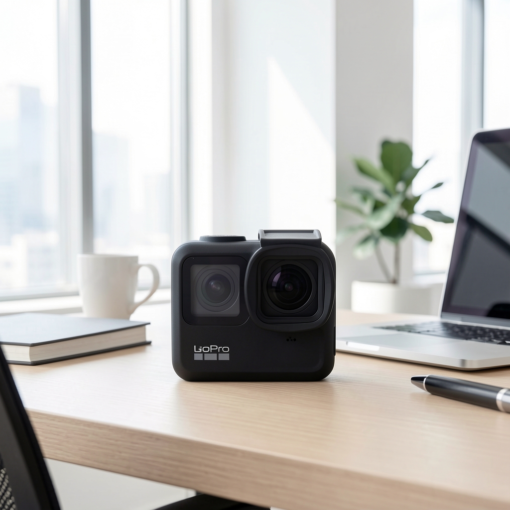 GoPro HERO13 Black kompakt aksiyon kamerası siyah kasası ve lens koruyucu